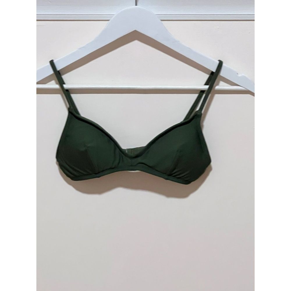 J Crew XXS Olive Green Bikini Top Adjustable with Padding